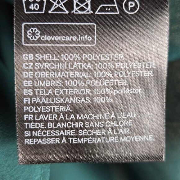 H & M Size 8 Emerald Green Sleeveless Blouse Split V-neck Flowy Lightweight - Picture 7 of 9